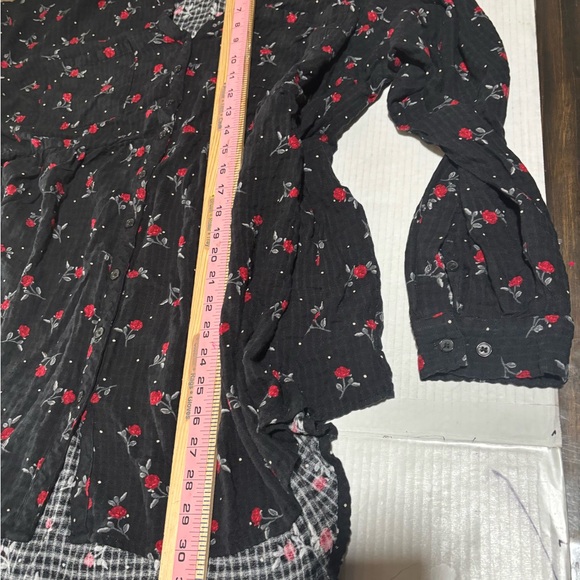 Torrid Black Floral Button Down Shirt - Picture 12 of 14